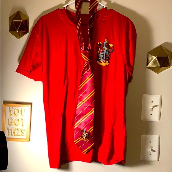 Harry Potter TShirt w Matching Tie & Bow - Men’s L - Picture 1 of 3